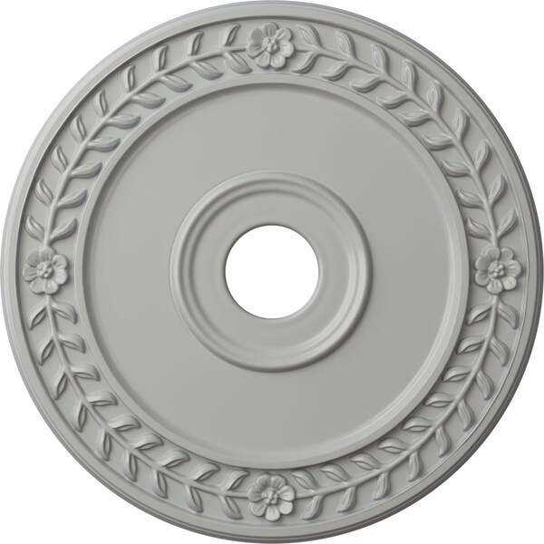 Ekena Millwork Wreath Ceiling Medallion (Fits Canopies up to 6"), Hand-Painted Frost, 21 1/8"OD x 3 5/8"ID x 7/8"P CM21WRFRF - main
